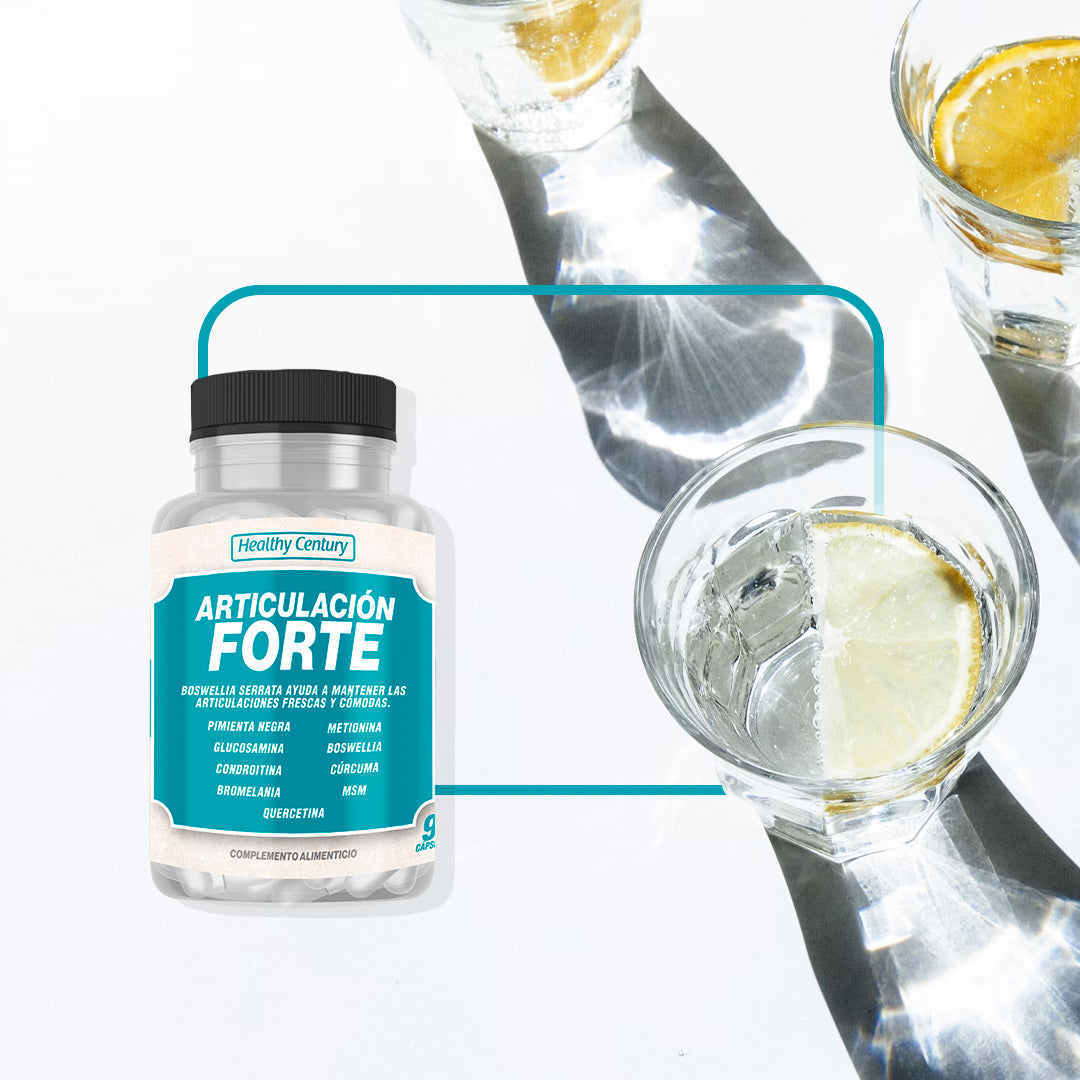 Articulación Forte | Glucosamina 1500mg + Condroitina + Boswelia + Cúrcuma | 90 Cápsulas