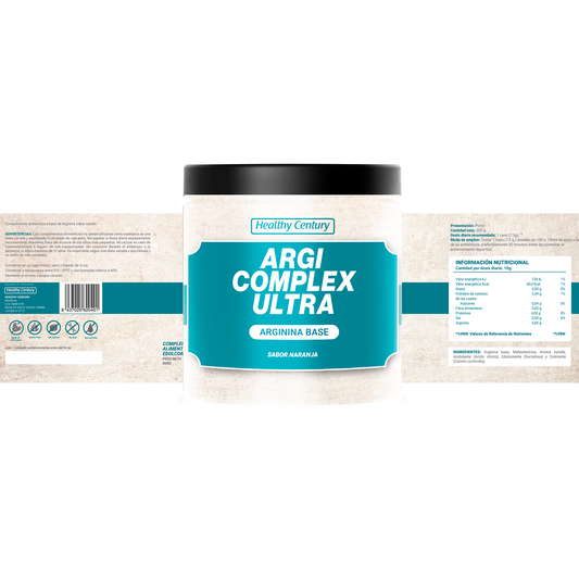 Argi Complex Ultra | Arginina Base en Polvo | Sabor Sandía-Naranja | 300g (40 dosis)