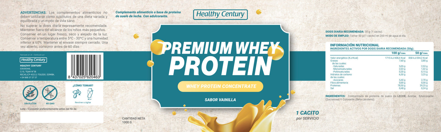 Ultra Whey Protein Vainilla | Proteína de Suero + Colágeno + Magnesio + Glutamina | 1 Kg (20 servicios)