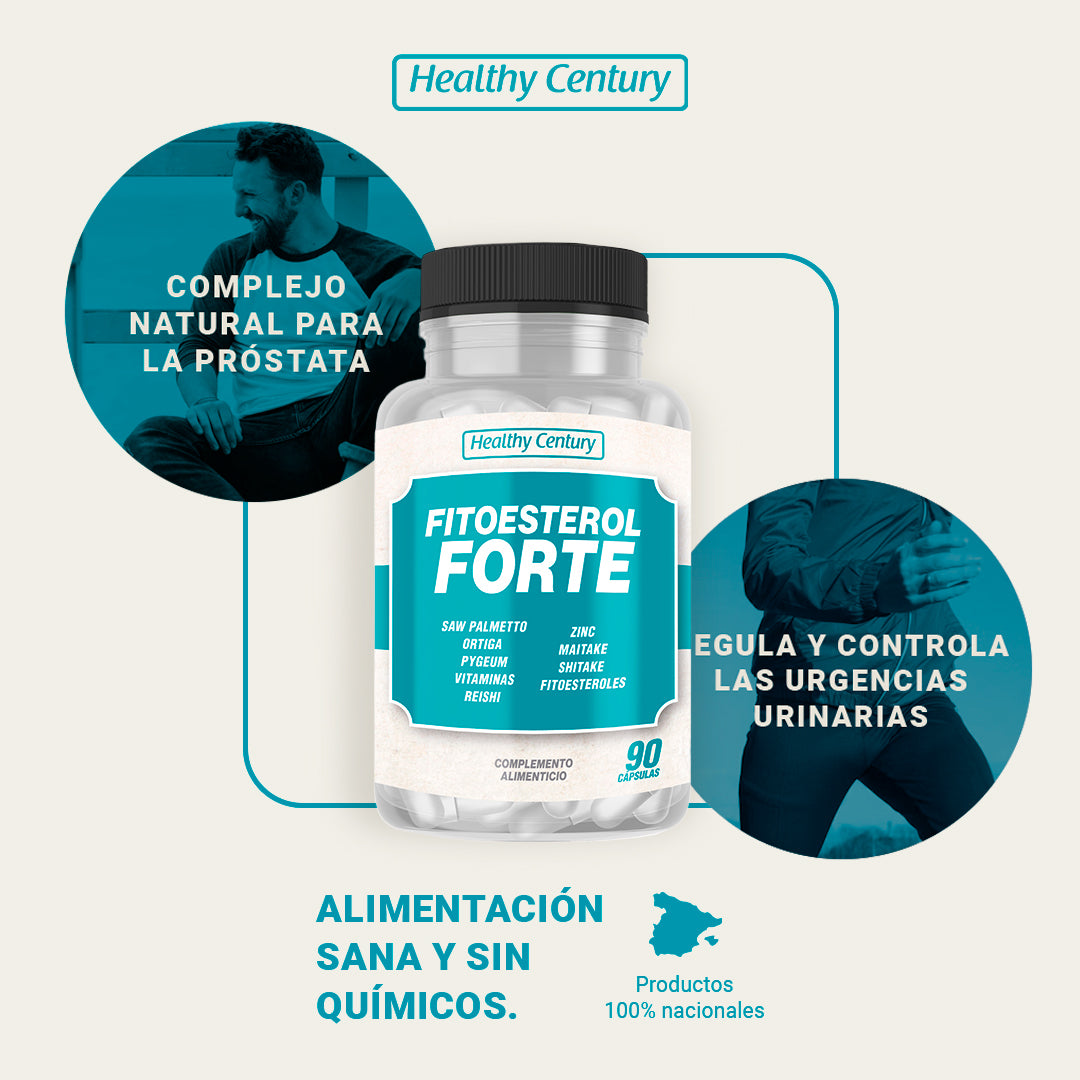 Fitoesterol Forte | Complejo Natural para Próstata con Saw Palmetto y Zinc | 90 Cápsulas