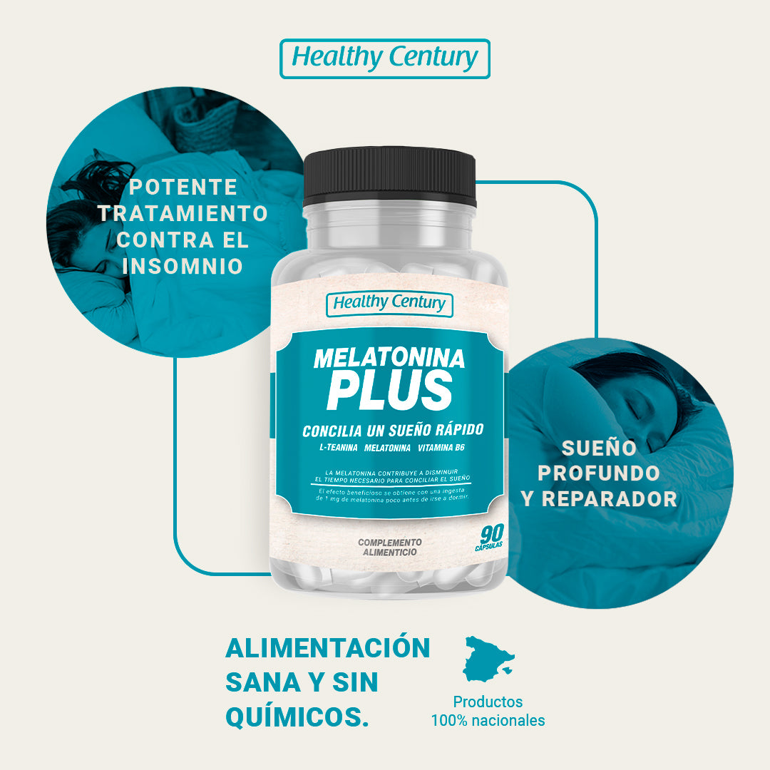 Melatonina Plus | Melatonina 1,5mg + L-Teanina + Vitamina B6 | 90 Cápsulas (3 meses)