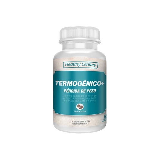 Termogénico + | Garcinia Cambogia + Café Verde + Glucomanano + Cetona de Frambuesa | 60 Comprimidos Masticables