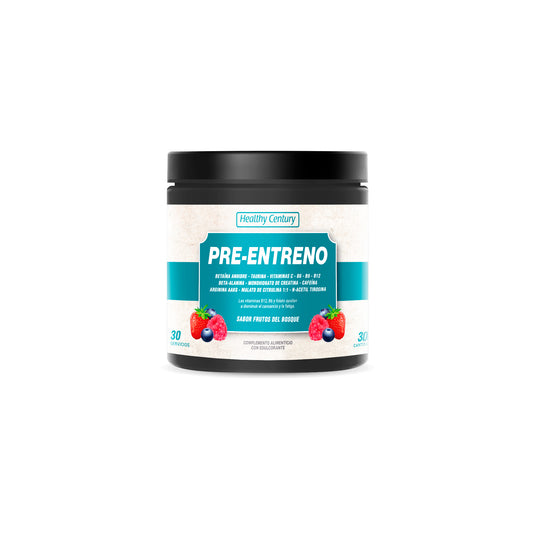 Pre-Entreno | Beta-Alanina + Creatina + AAKG + Cafeína + Taurina | Sabor Frutos del Bosque | 300g (30 dosis)