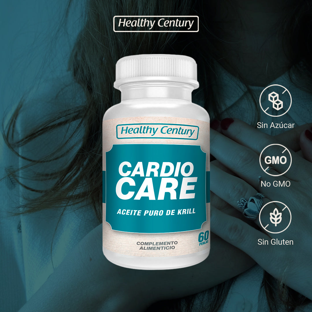 Cardio Care | Aceite de Krill Puro con Omega 3 EPA + DHA + Astaxantina | 60 Perlas