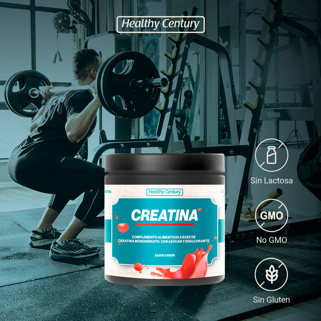 Creatina Monohidrato 100% Ultra Pura | Sabor Sandía | 300g (26 dosis)