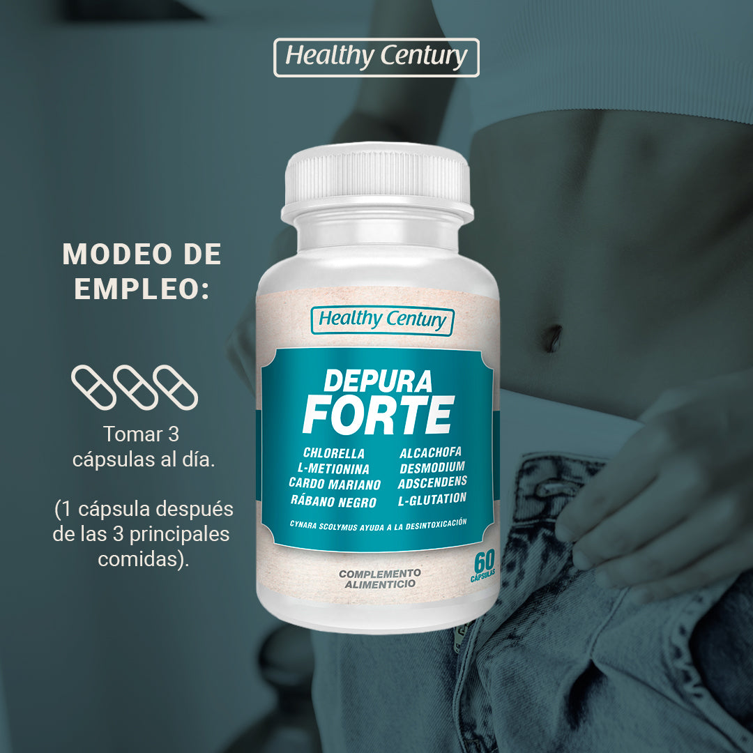 Depura Forte | Chlorella + Cardo Mariano + Alcachofa + Glutatión | 60 Cápsulas