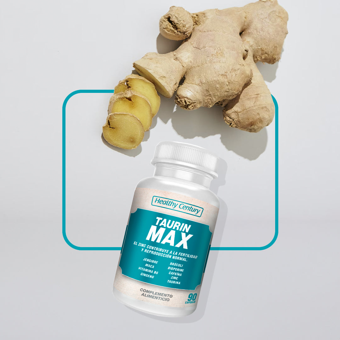 Taurin Max | Maca + Taurina + Ginseng + Zinc + Vitamina B6 | 90 Cápsulas (45 días)