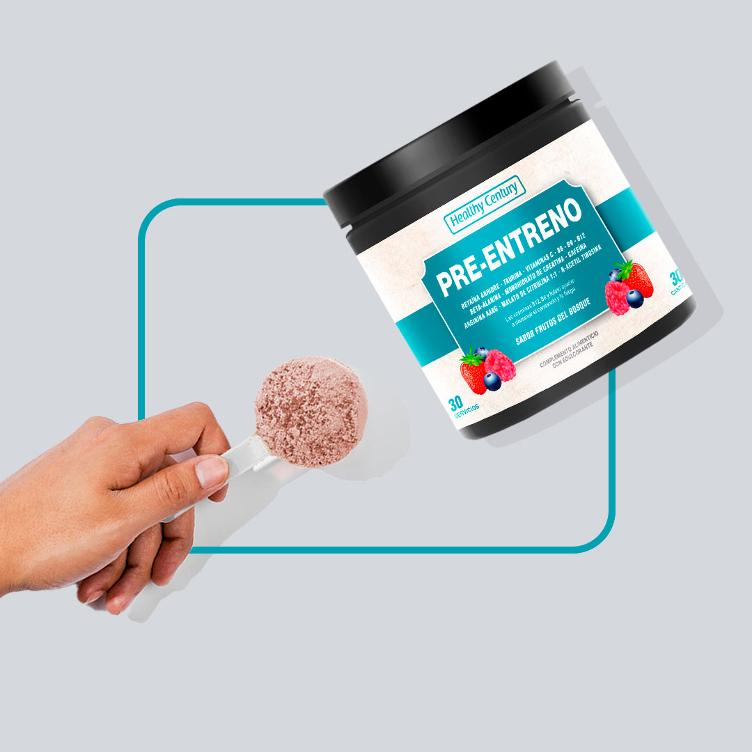 Pre-Entreno | Beta-Alanina + Creatina + AAKG + Cafeína + Taurina | Sabor Frutos del Bosque | 300g (30 dosis)