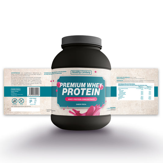 Ultra Whey Protein Fresa | Proteína de Suero + Colágeno + Magnesio + Glutamina | 1 Kg (20 servicios)
