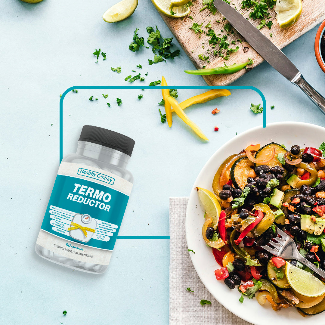 Termo Reductor | CLA + L-Carnitina + Garcinia Cambogia + Glucomanano + Té Verde | 90 Cápsulas