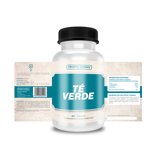 Té Verde | Extracto Rico en EGCG y Catequinas | 60 Cápsulas
