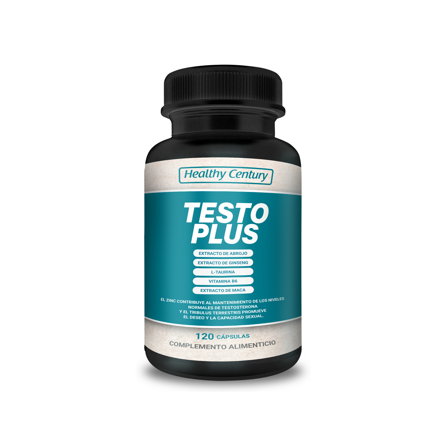 Testo Plus | Potenciador Natural de Testosterona | 120 Cápsulas