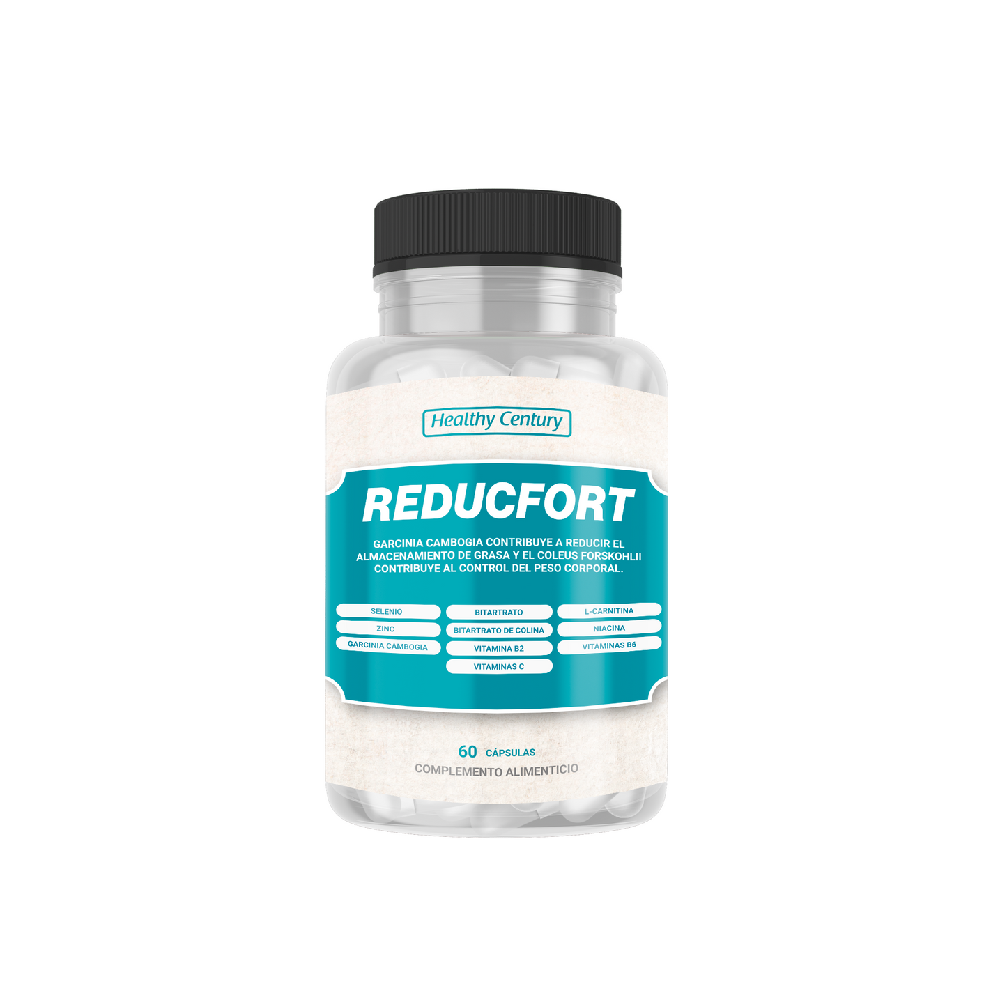 Reducfort | Quemagrasa Natural con Garcinia Cambogia y L-Carnitina | 60 Cápsulas