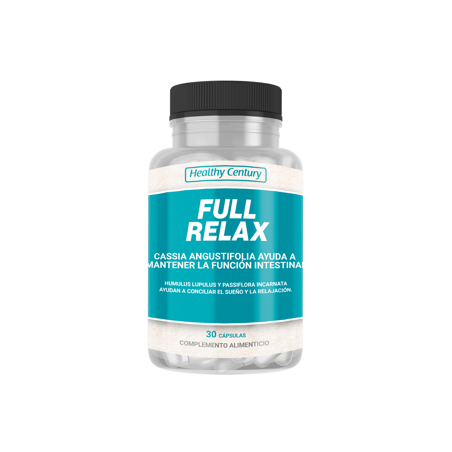 Full Relax | Relajante Natural con Pasiflora, Lúpulo y L-Triptófano | 30 Cápsulas